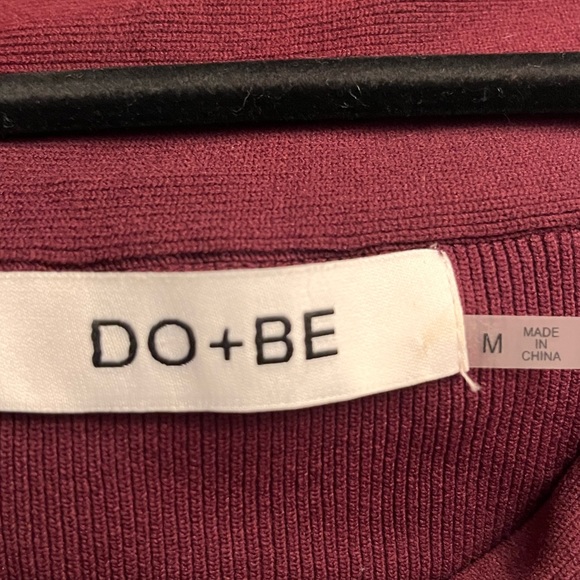 DO+BE off the shoulder crisscross casual ribbed knit soft sweater - Picture 5 of 6